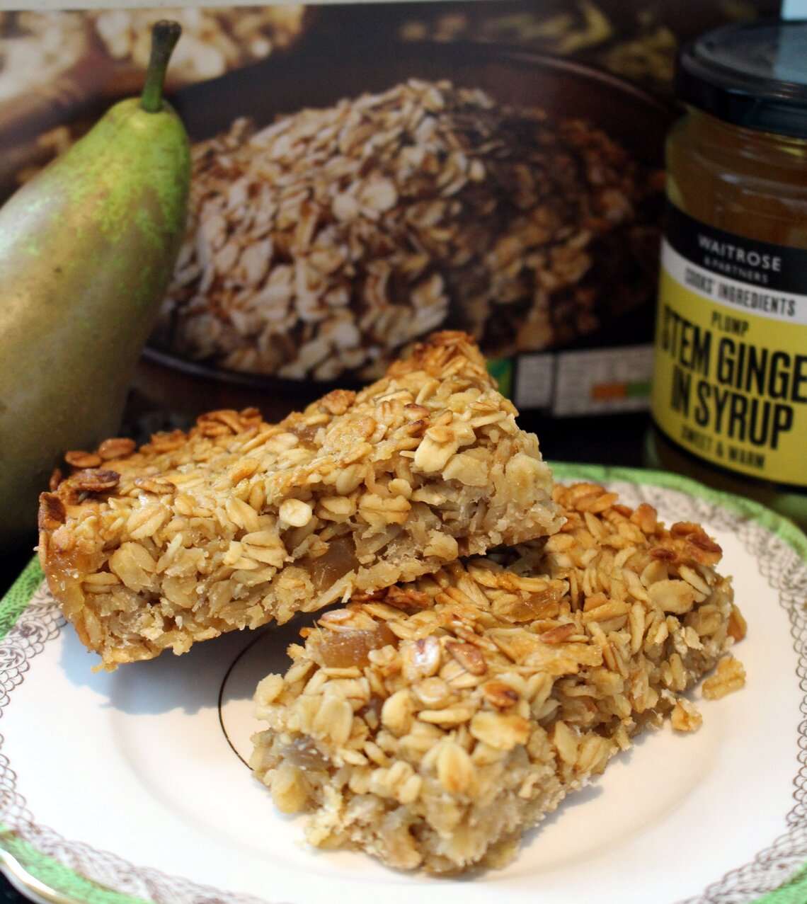 Pear Ginger Flapjacks 1