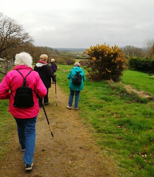 Members going on a walk